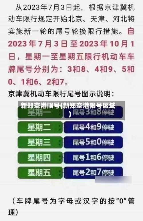 新郑空港限号(新郑空港限号区域)