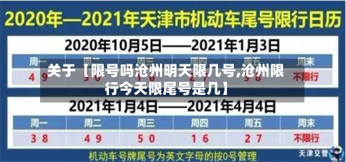 关于【限号吗沧州明天限几号,沧州限行今天限尾号是几】