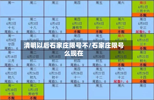 清明以后石家庄限号不/石家庄限号么现在
