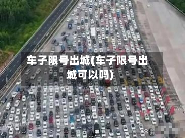车子限号出城(车子限号出城可以吗)