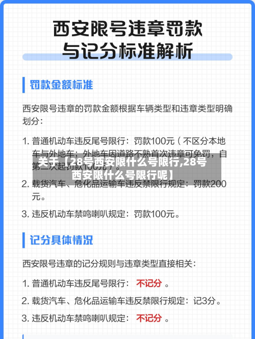 关于【28号西安限什么号限行,28号西安限什么号限行呢】