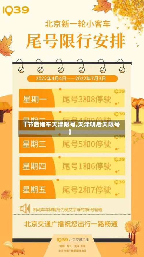 【节后堵车天津限号,天津明后天限号】