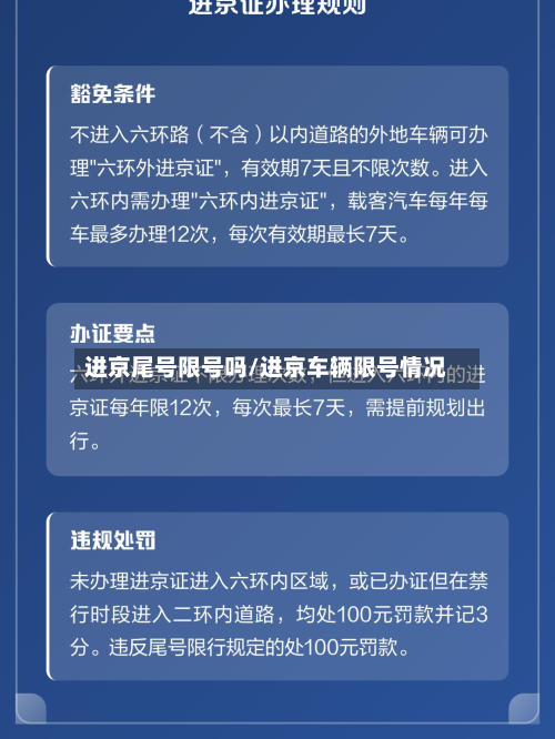 进京尾号限号吗/进京车辆限号情况
