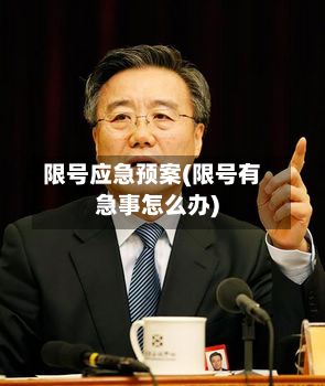 限号应急预案(限号有急事怎么办)-第2张图片