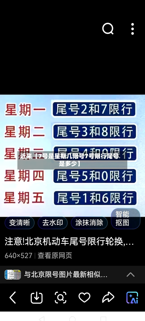 近来【7号是星期几限号7号限行尾号是多少】
