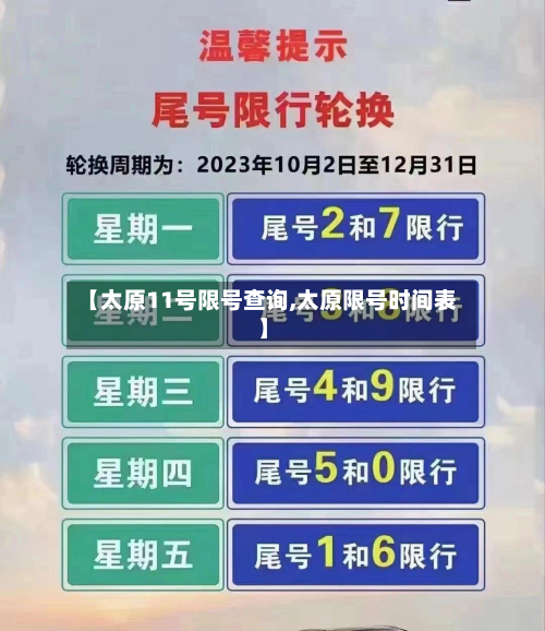 【太原11号限号查询,太原限号时间表】-第2张图片