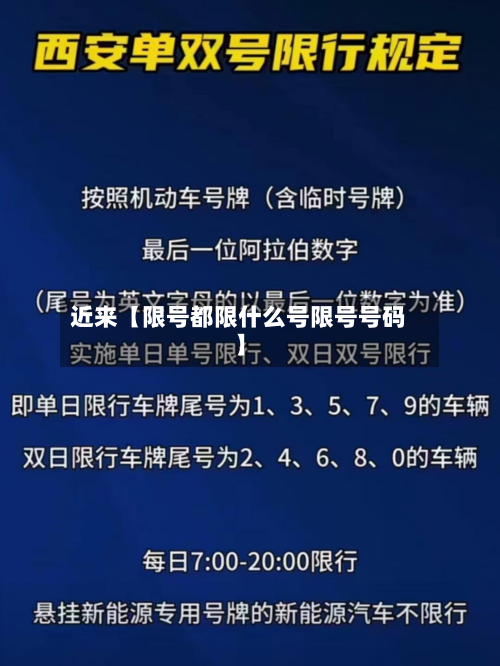 近来【限号都限什么号限号号码】