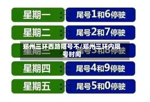 郑州三环西路限号不/郑州三环内限号时间-第3张图片