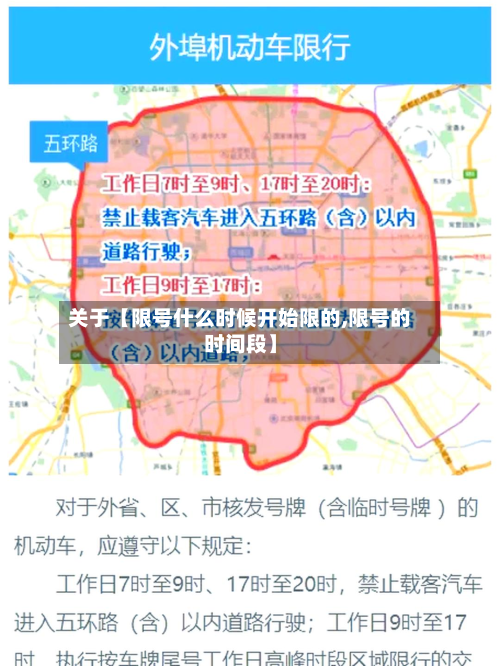 关于【限号什么时候开始限的,限号的时间段】