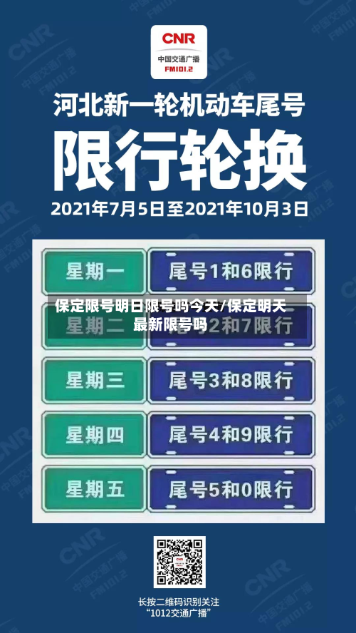 保定限号明日限号吗今天/保定明天最新限号吗-第2张图片