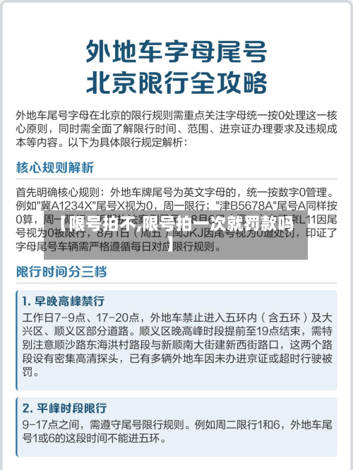 【限号拍不,限号拍一次就罚款吗】-第2张图片