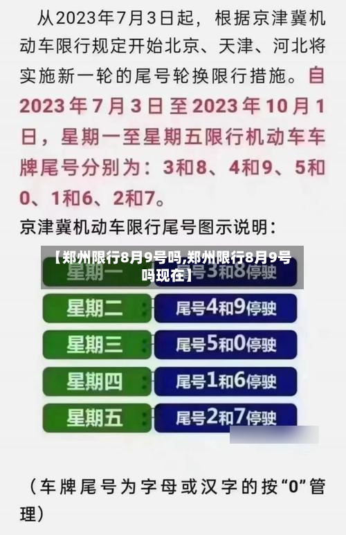 【郑州限行8月9号吗,郑州限行8月9号吗现在】-第2张图片