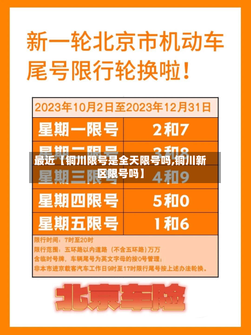 最近【铜川限号是全天限号吗,铜川新区限号吗】