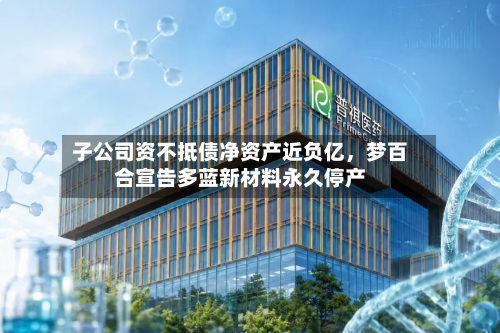 子公司资不抵债净资产近负亿	，梦百合宣告多蓝新材料永久停产-第3张图片