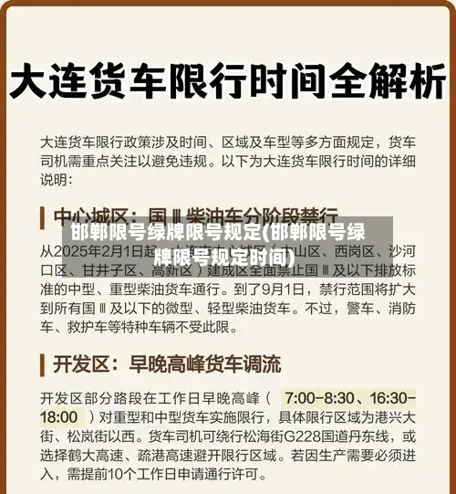 邯郸限号绿牌限号规定(邯郸限号绿牌限号规定时间)