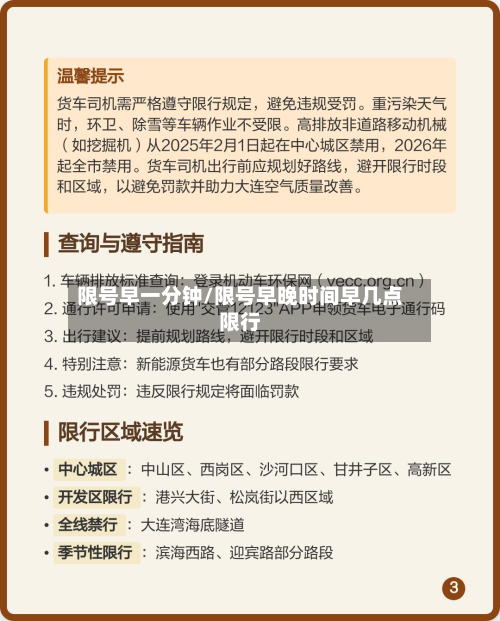 限号早一分钟/限号早晚时间早几点限行