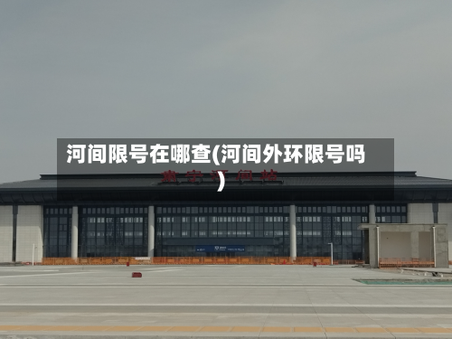 河间限号在哪查(河间外环限号吗)
