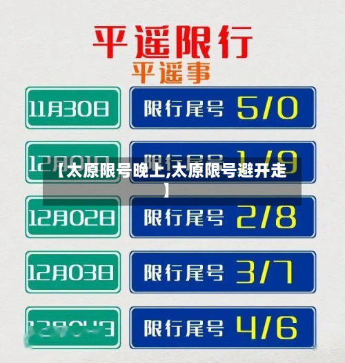 【太原限号晚上,太原限号避开走】