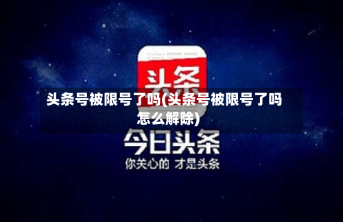 头条号被限号了吗(头条号被限号了吗怎么解除)-第2张图片