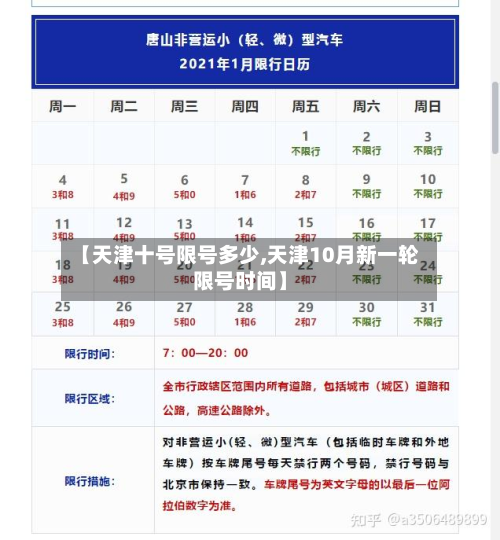 【天津十号限号多少,天津10月新一轮限号时间】
