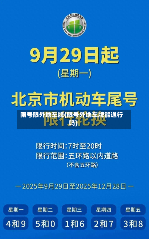 限号限外地车牌(限号外地车牌能通行吗)-第2张图片