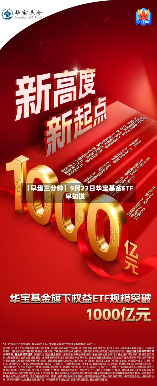 【早盘三分钟】9月23日华宝基金ETF早知道