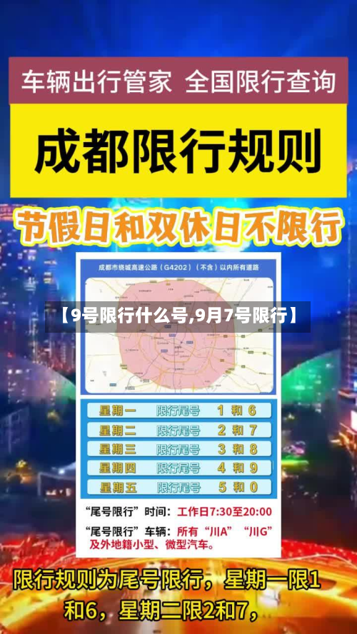 【9号限行什么号,9月7号限行】-第2张图片