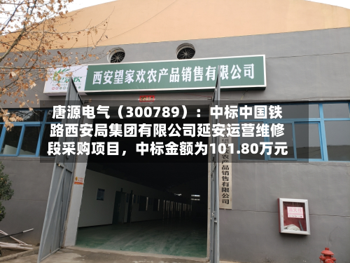 唐源电气（300789）：中标中国铁路西安局集团有限公司延安运营维修段采购项目，中标金额为101.80万元-第3张图片