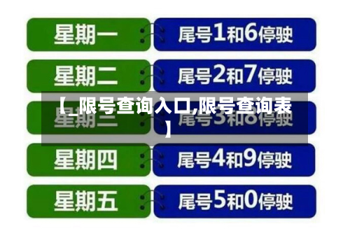 【_限号查询入口,限号查询表】